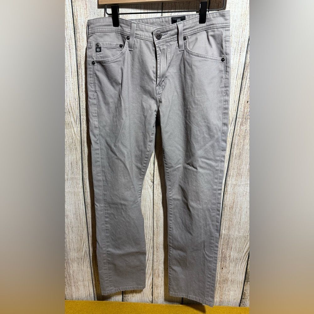 AG Adriano Goldschmied The Everett Gray & White Pants, Men’s Size 30x27‎